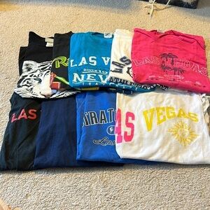 LOT of 9 Las Vegas shirts; size medium